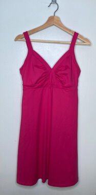 Patagonia Kamala Dress Women's Medium Pink Sleeveless Empire Waist Travel Dress